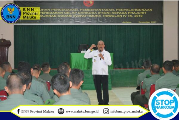 KODAM XVI/PATTIMURA KONSISTEN PERANGI NARKOBA MELALUI KEGIATAN P4GN