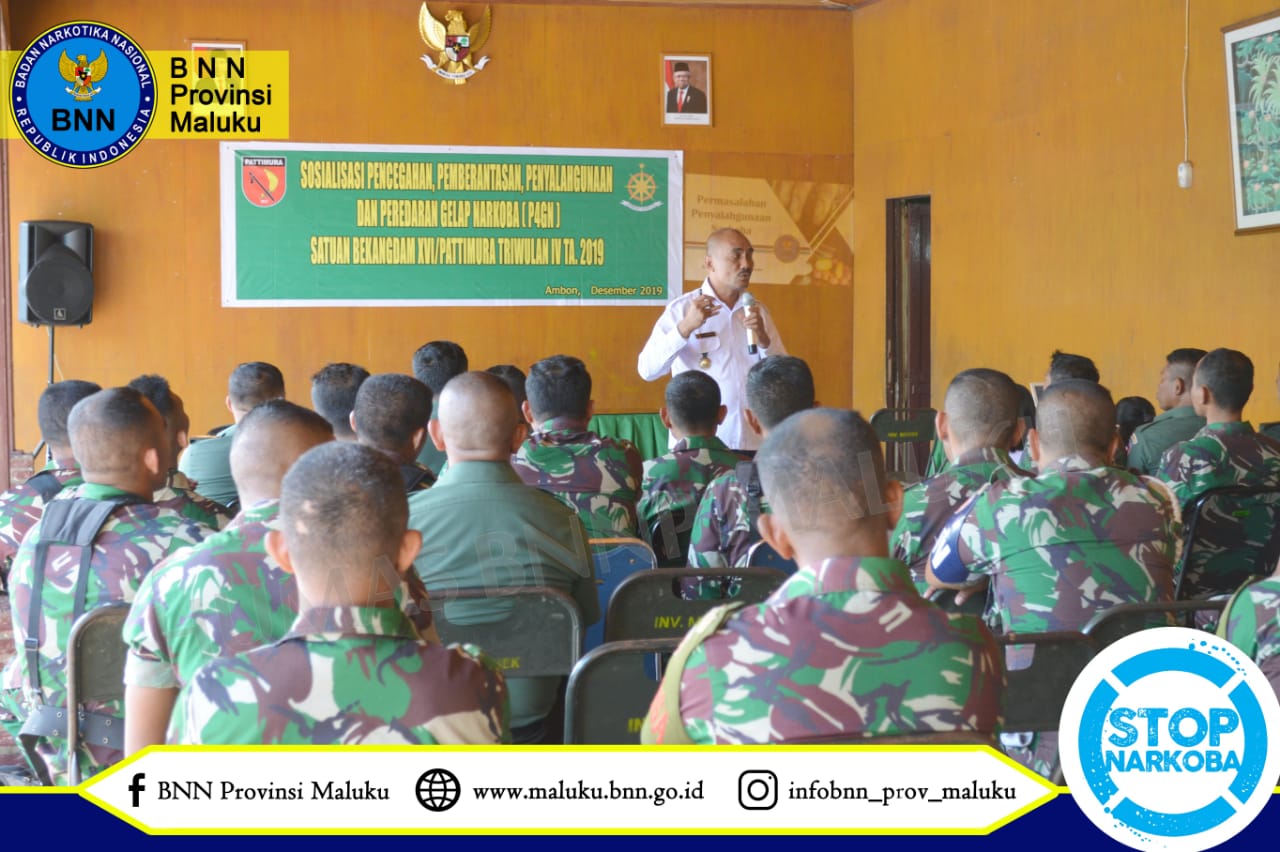 BEKANGDAM XVI/PATTIMURA SOSIALISASIKAN BAHAYA NARKOBA KEPADA ANGGOTA BEKANGDAM XVI/PATTIMURA SOSIALISASIKAN BAHAYA NARKOBA KEPADA ANGGOTA