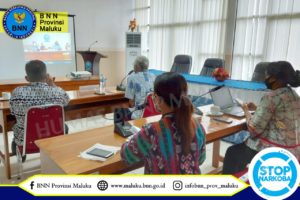 BNNP MALUKU LAKUKAN ANEV DENGAN JAJARAN MELALUI VIDEO CONFERENCE