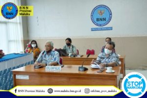 BNNP MALUKU LAKUKAN ANEV DENGAN JAJARAN MELALUI VIDEO CONFERENCE