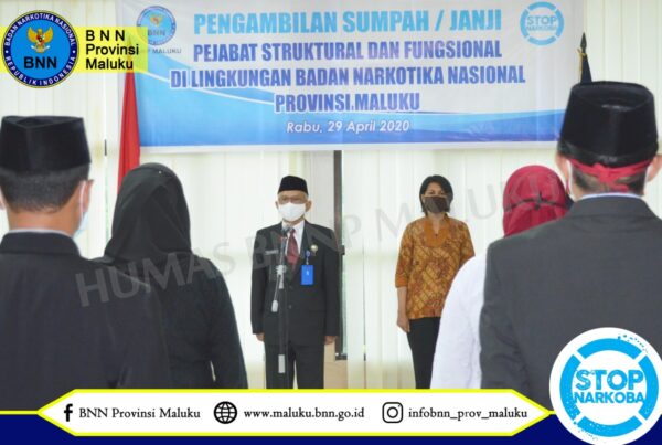 BNNP MALUKU GELAR PELANTIKAN PEJABAT STRUKTURAL DAN FUNGSIONAL SECARA VIRTUAL