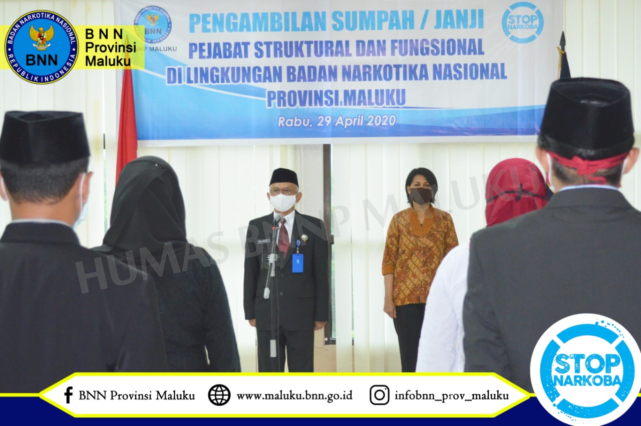 BNNP MALUKU GELAR PELANTIKAN PEJABAT STRUKTURAL DAN FUNGSIONAL SECARA VIRTUAL BNNP MALUKU GELAR PELANTIKAN PEJABAT STRUKTURAL DAN FUNGSIONAL SECARA VIRTUAL