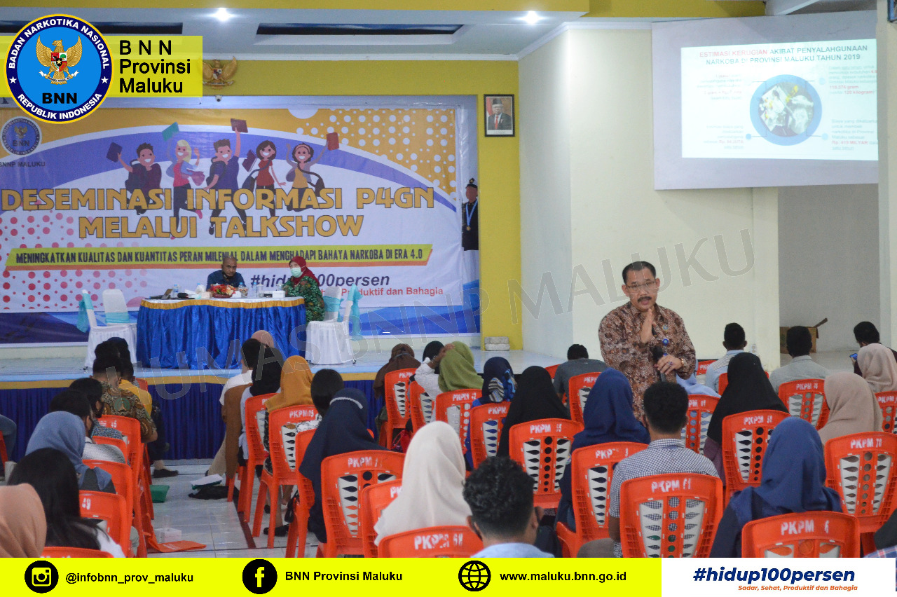 BNNP MALUKU GELAR TALKSHOW KEPADA GENERASI MILENIAL BNNP MALUKU GELAR TALKSHOW KEPADA GENERASI MILENIAL