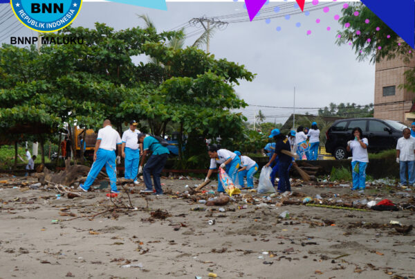 SEMARAK PERINGATAN HANI 2019, BNNP MALUKU GELAR KERJA BAKTI