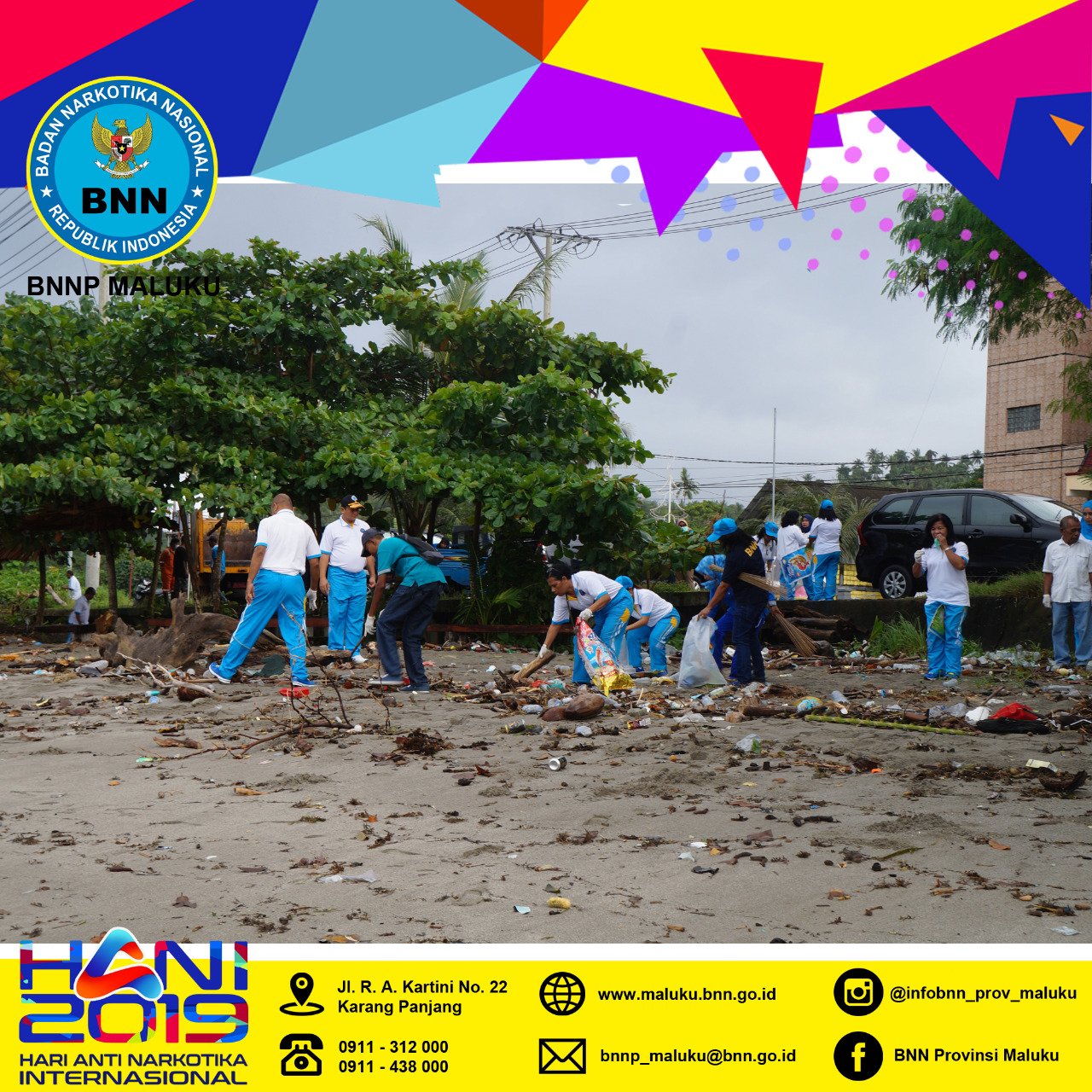 SEMARAK PERINGATAN HANI 2019, BNNP MALUKU GELAR KERJA BAKTI SEMARAK PERINGATAN HANI 2019, BNNP MALUKU GELAR KERJA BAKTI