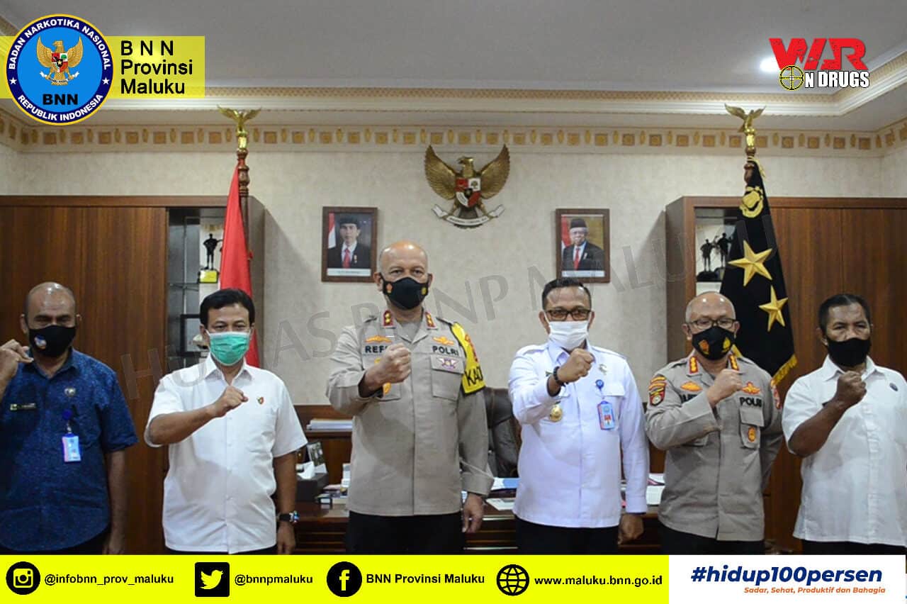 KEPALA BNNP DAN KAPOLDA MALUKU SINERGI PERANGI NARKOBA KUNKER KEPALA BNNP MALUKU KE LANTAMAL IX AMBON