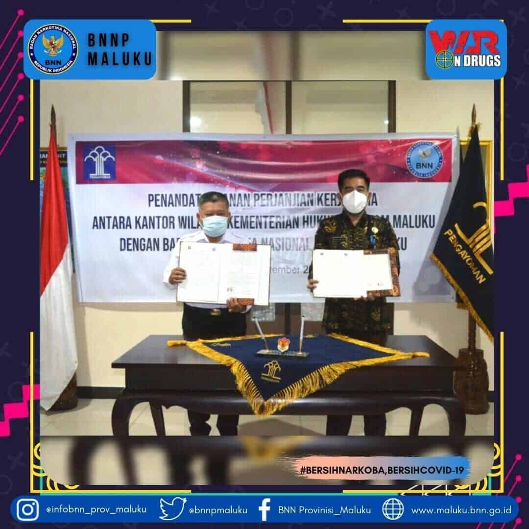 PERJANJIAN KERJA SAMA (PKS) KANTOR WILAYAH KEMENTERIAN HUKUM DAN HAM PROVINSI MALUKU DAN BADAN NARKOTIKA NASIONAL PROVINSI MALUKU PERJANJIAN KERJA SAMA (PKS) KANTOR WILAYAH KEMENTERIAN HUKUM DAN HAM PROVINSI MALUKU DAN BADAN NARKOTIKA NASIONAL PROVINSI MALUKU