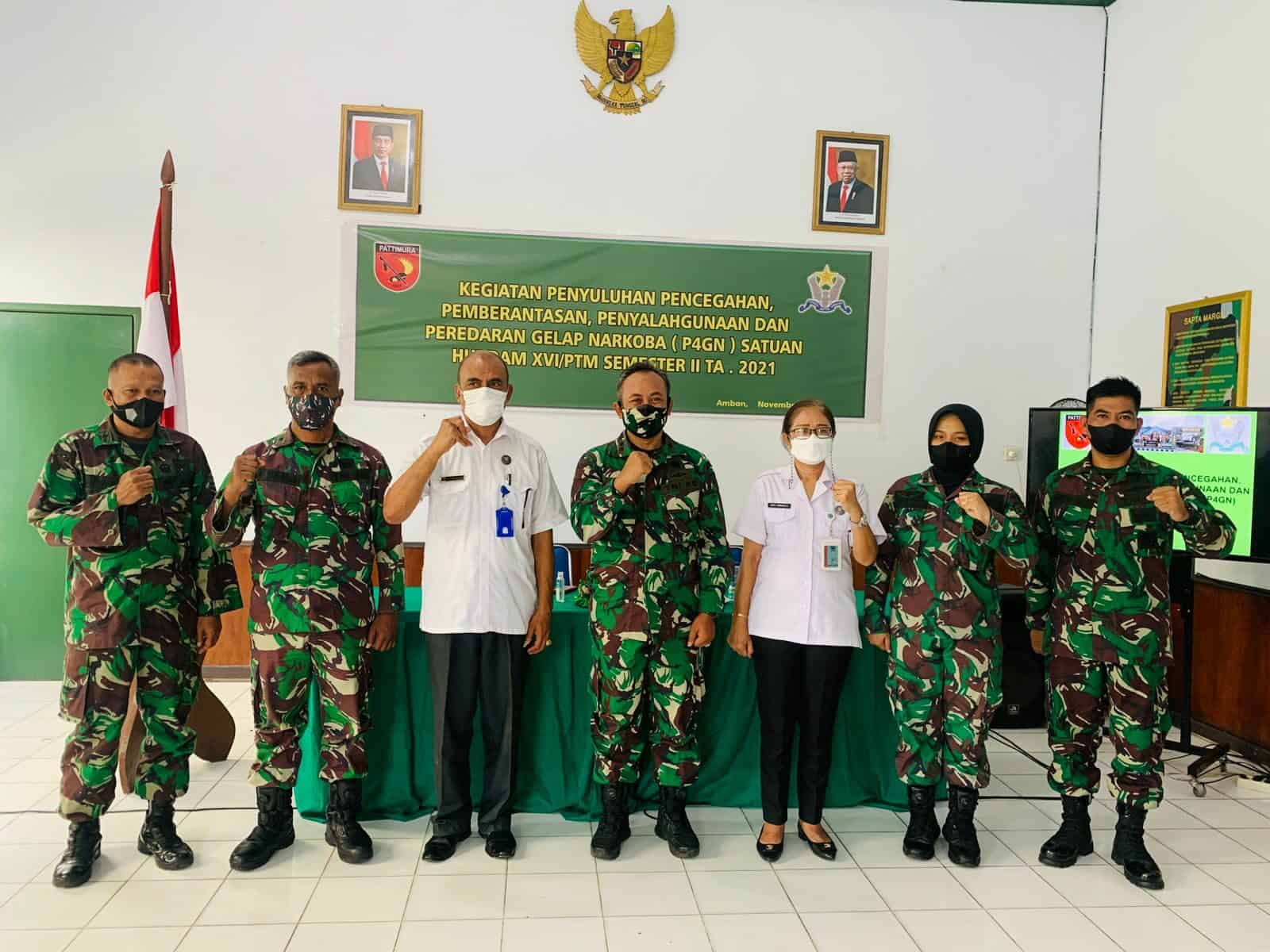 SOSIALISASI P4GN DAN TES URIN NARKOBA BAGI PERSONIL HUBDAM XVI/PATTIMURA SOSIALISASI P4GN DAN TES URIN NARKOBA BAGI PERSONIL HUBDAM XVI/PATTIMURA