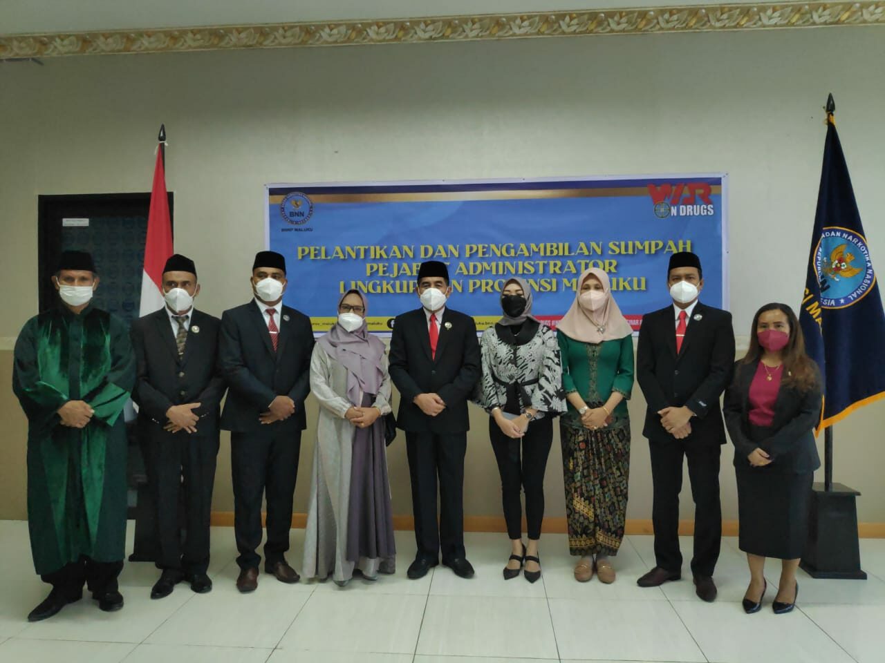 PELANTIKAN DAN PENGAMBILAN SUMPAH PEJABA, JABATAN ADMINISTRATOR DILINGKUNGAN BNN PROVINSI MALUKU PELANTIKAN DAN PENGAMBILAN SUMPAH PEJABA, JABATAN ADMINISTRATOR DILINGKUNGAN BNN PROVINSI MALUKU