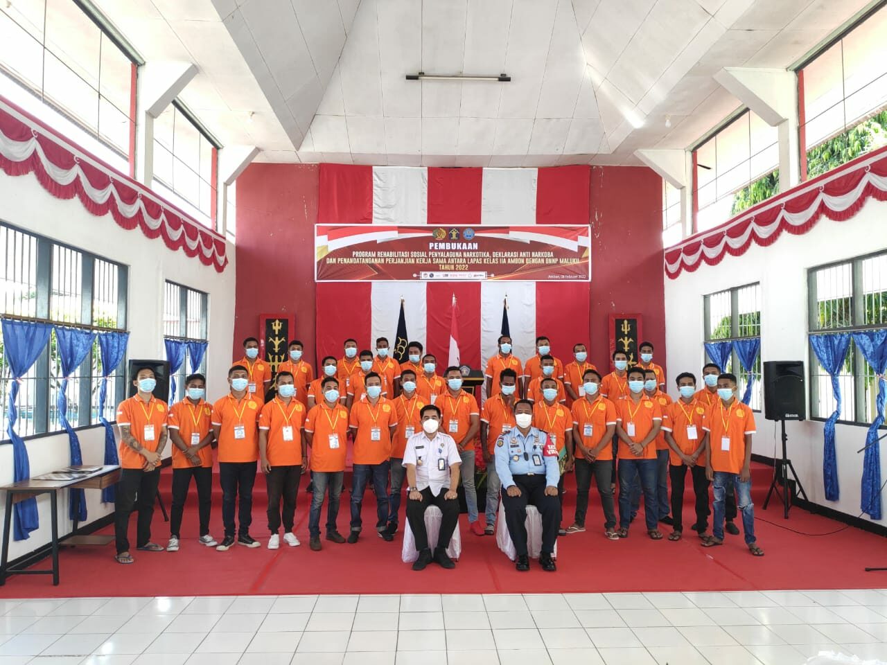 Pembukaan Program Rehabilitasi Sosial Penyalahgunaan Narkotika, Deklarasi Anti Narkoba dan Penandatanganan Perjanjian Kerjasama antara Lapas Kelas IIA Ambon dan BNN Provinsi Maluku.