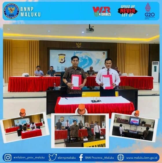 BNN RI-BARESKRIM POLRI TEKEN PERJANJIAN KERJA SAMA UNTUK LAKSANAKAN REHABILITASI YANG DI HADIRI SECARA VIRTUAL OLEH KEPALA BNNP MALUKU DAN DIR RESERSE NARKOBA POLDA MALUKU BNN RI-BARESKRIM POLRI TEKEN PERJANJIAN KERJA SAMA UNTUK LAKSANAKAN REHABILITASI YANG DI HADIRI SECARA VIRTUAL OLEH KEPALA BNNP MALUKU DAN DIR RESERSE NARKOBA POLDA MALUKU