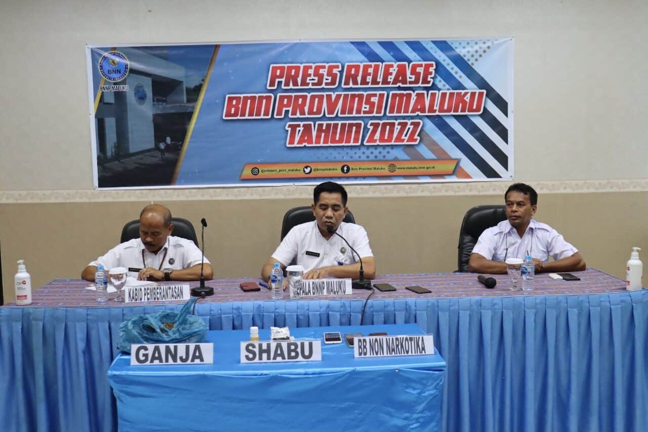 Press Realese Pengungkapan Kasus Tindak Pidana Narkotika BNNP Maluku