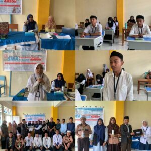 Diseminasi Informasi dan Edukasi P4GN di sekolah dalam rangka Masa Penutupan Pengenalan Lingkungan Sekolah (MPLS) di lingkungan SMA As-Salam Ambon.