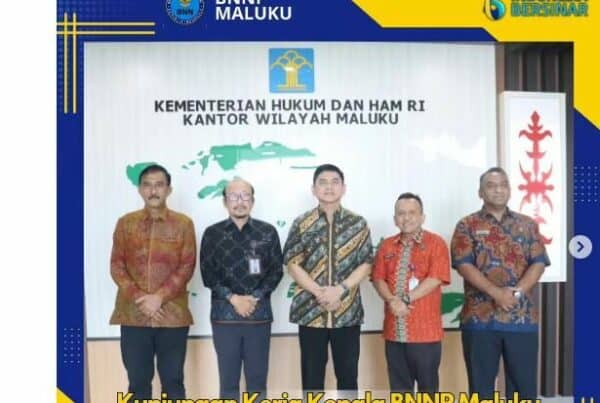 PERERAT SINERGITAS KEPALA BNNP MALUKU KUNJUNGI KANWIL KEMENKUMHAM