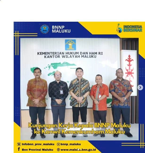 PERERAT SINERGITAS KEPALA BNNP MALUKU KUNJUNGI KANWIL KEMENKUMHAM PERERAT SINERGITAS KEPALA BNNP MALUKU KUNJUNGI KANWIL KEMENKUMHAM