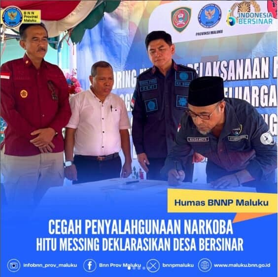 CEGAH PENYALAHGUNAAN NARKOBA, NEGERI HITU MESSING DEKLARASIKAN DESA BERSINAR CEGAH PENYALAHGUNAAN NARKOBA, NEGERI HITU MESSING DEKLARASIKAN DESA BERSINAR