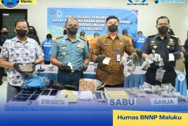 PRESS RELEASE PENGUNGKAPAN JARINGAN PEREDARAN GELAP NARKOTIKA DI WILAYAH PROVINSI MALUKU
