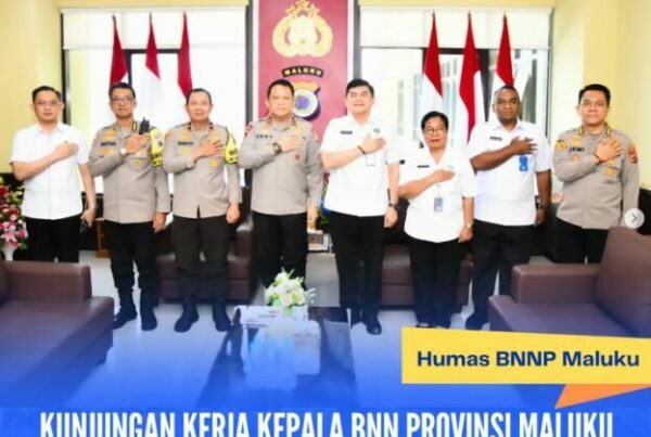 KUNJUNGAN KERJA KEPALA BNN PROVINSI MALUKU KE POLDA MALUKU, ” BAHAS SINERGITAS PENGUATAN P4GN”