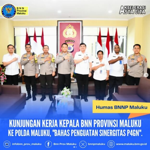 KUNJUNGAN KERJA KEPALA BNN PROVINSI MALUKU KE POLDA MALUKU, " BAHAS SINERGITAS PENGUATAN P4GN" KUNJUNGAN KERJA KEPALA BNN PROVINSI MALUKU KE POLDA MALUKU, ” BAHAS SINERGITAS PENGUATAN P4GN”