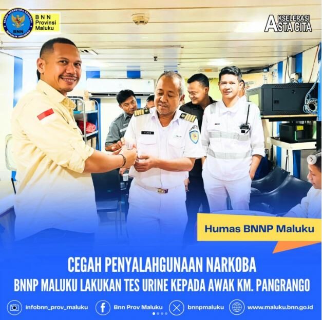 DETEKSI DINI SKRINING TES URINE NARKOBA BAGI AWAK KAPAL KM. PANGRANGO PT. PELNI (PERSERO) DETEKSI DINI SKRINING TES URINE NARKOBA BAGI AWAK KAPAL KM. PANGRANGO PT. PELNI (PERSERO)